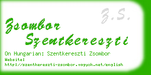 zsombor szentkereszti business card